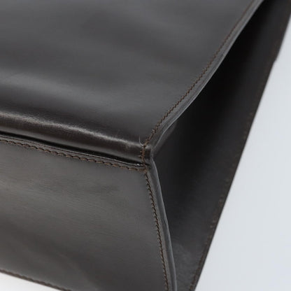 Celine Vintage Logo Top Handle Bag Leather, BROWN, LEATHER, Handbag