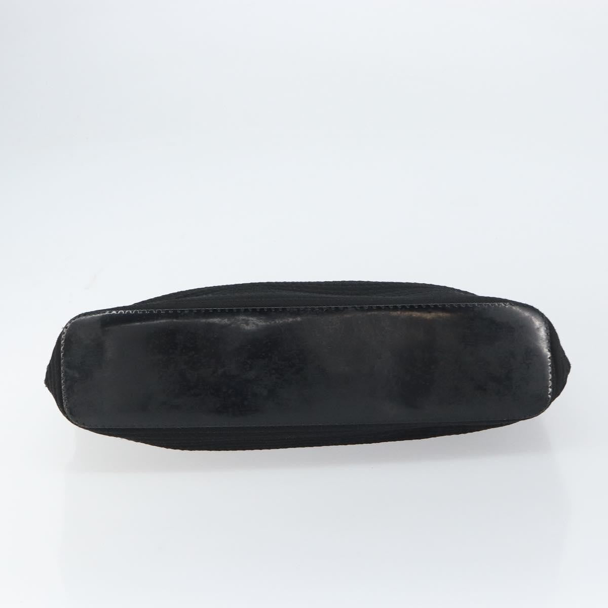 Gucci Vintage Bamboo Handle Bag Nylon, Black, Nylon, Tote Bag