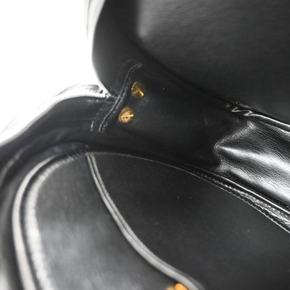 Christian Dior Vintage CD Logo Shoulder Bag Leather, BLACK, LEATHER, Shoulder bag