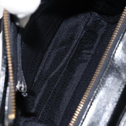 Versace Vintage Shoulder Bag Leather, BLACK, LEATHER, Tote bag
