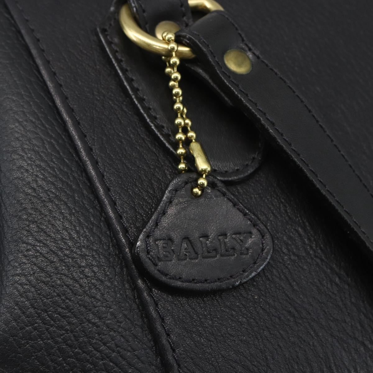 Bally Vintage Backpack Leather, Black, Leather, Backpack
