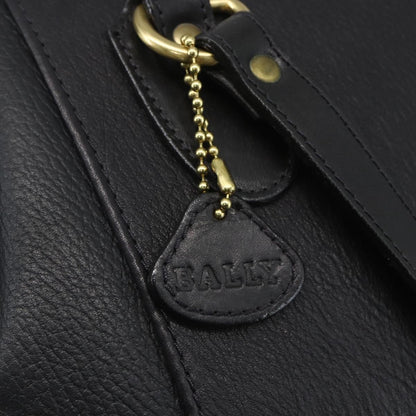 Bally Vintage Backpack Leather, Black, Leather, Backpack