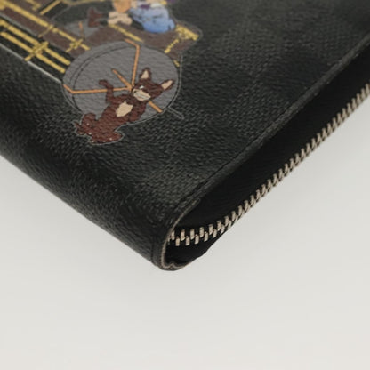 Louis Vuitton Zippy Organizer Limited Edition Damier Graphite, BLACK, CANVAS, Wallets