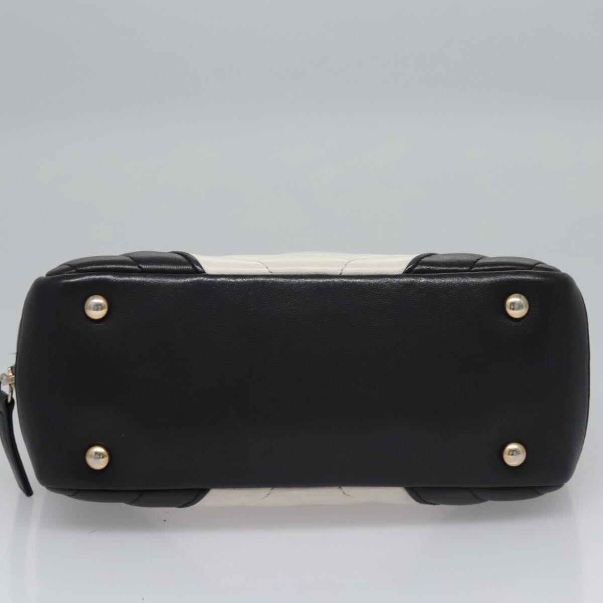 Chanel V Stitch Leather, WHITE, LEATHER, Handbag