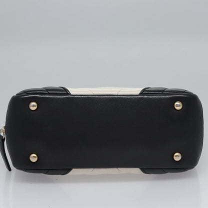 Chanel V Stitch Leather, WHITE, LEATHER, Handbag