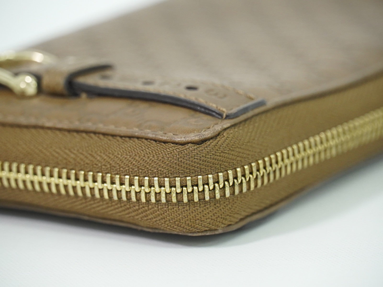 Gucci Guccissima Wallet Motif GG, BROWN, LEATHER, Wallets