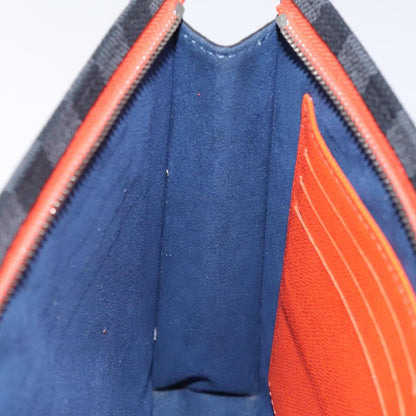 Louis Vuitton Pochette Voyage Epi Leather with Damier Graphite, BLUE, LEATHER, Clutche & pouche