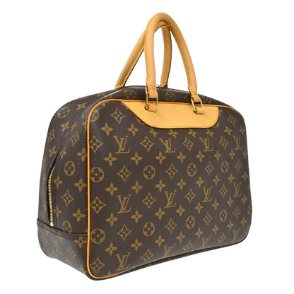 Louis Vuitton Deauville Handbag Monogram Canvas, Brown, Canvas, Handbag