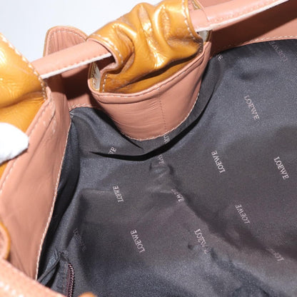 Loewe Aire Shoulder Bag Leather, GOLD, PATENT_LEATHER, Handbag