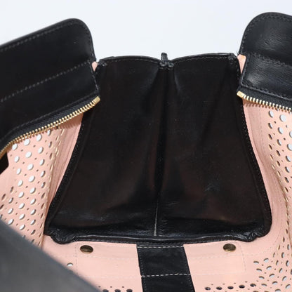 Chloe Alice Satchel Leather, Black, Leather, Handbag