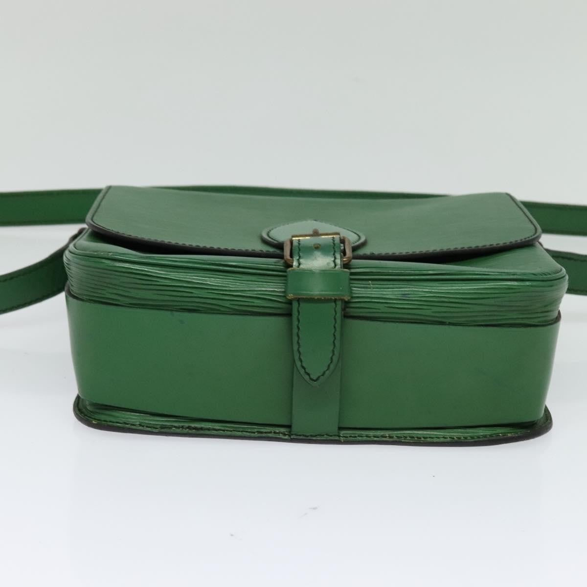 Louis Vuitton Cartouchiere Handbag Epi Leather, Green, Leather, Shoulder Bag