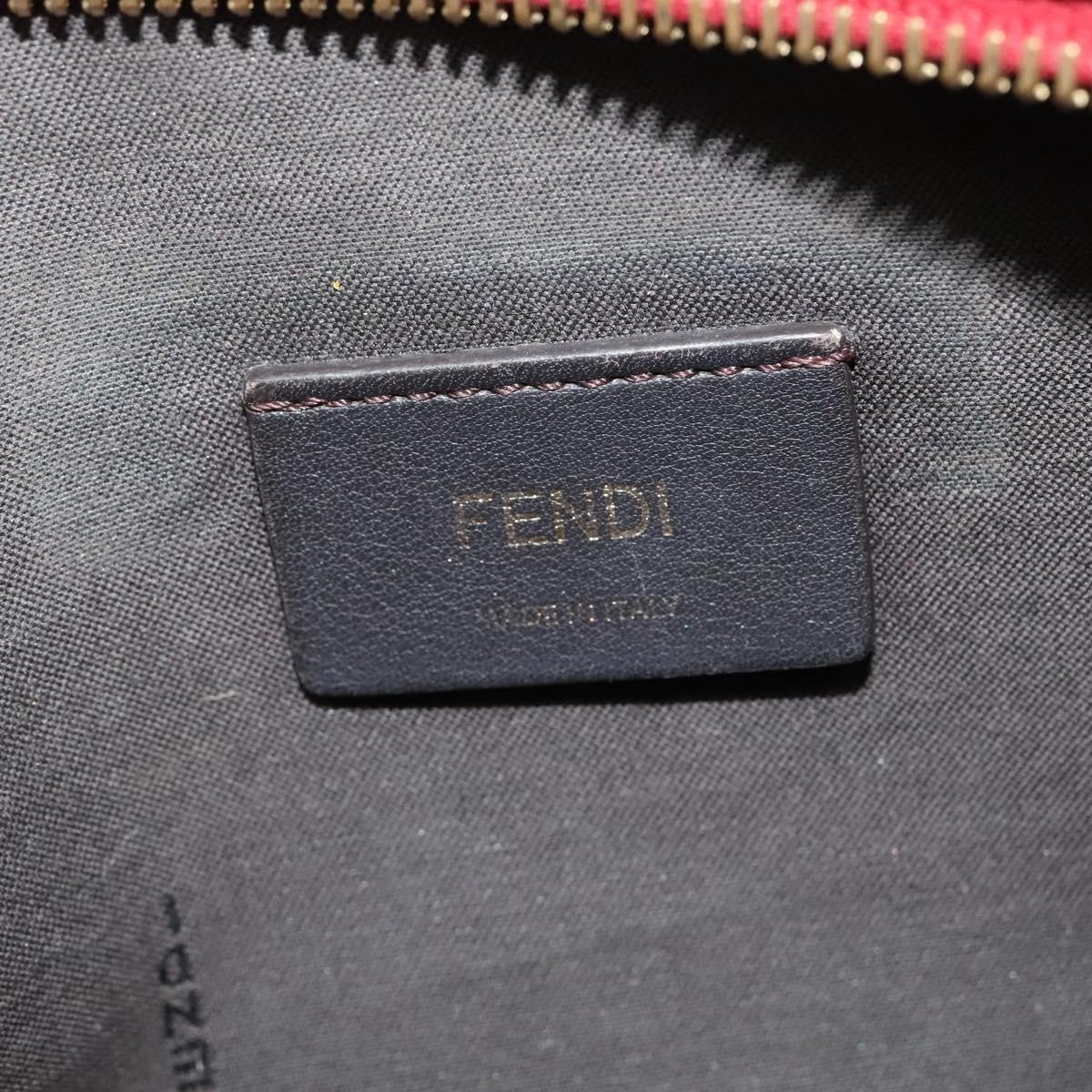 Fendi Camera Bag Zucca Embossed Leather, RED, LEATHER, Shoulder bag