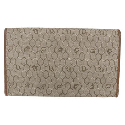 Christian Dior Vintage Honeycomb chain Canvas, BEIGE, CANVAS, Shoulder bag