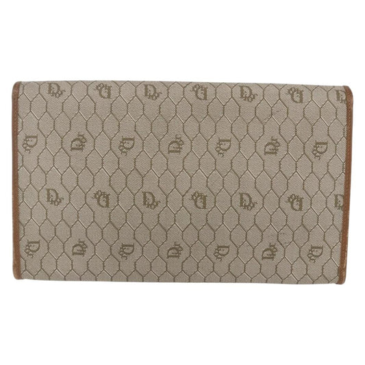 Christian Dior Vintage Honeycomb chain Canvas, BEIGE, CANVAS, Shoulder bag