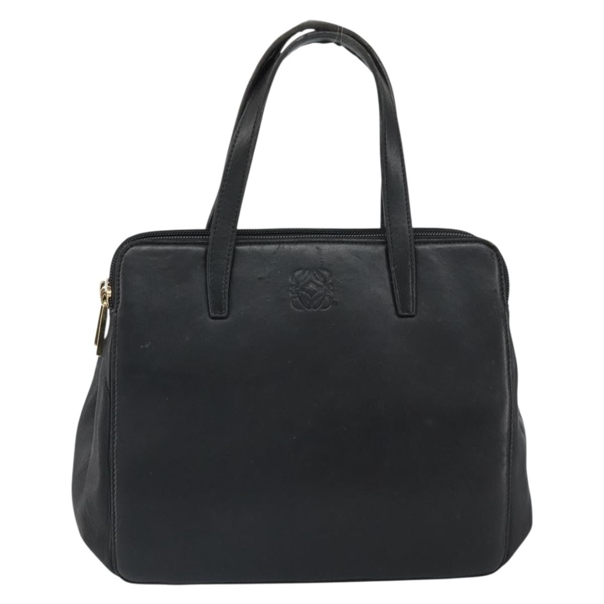 Loewe Vintage Handbag Leather, BLACK, LEATHER, Handbag