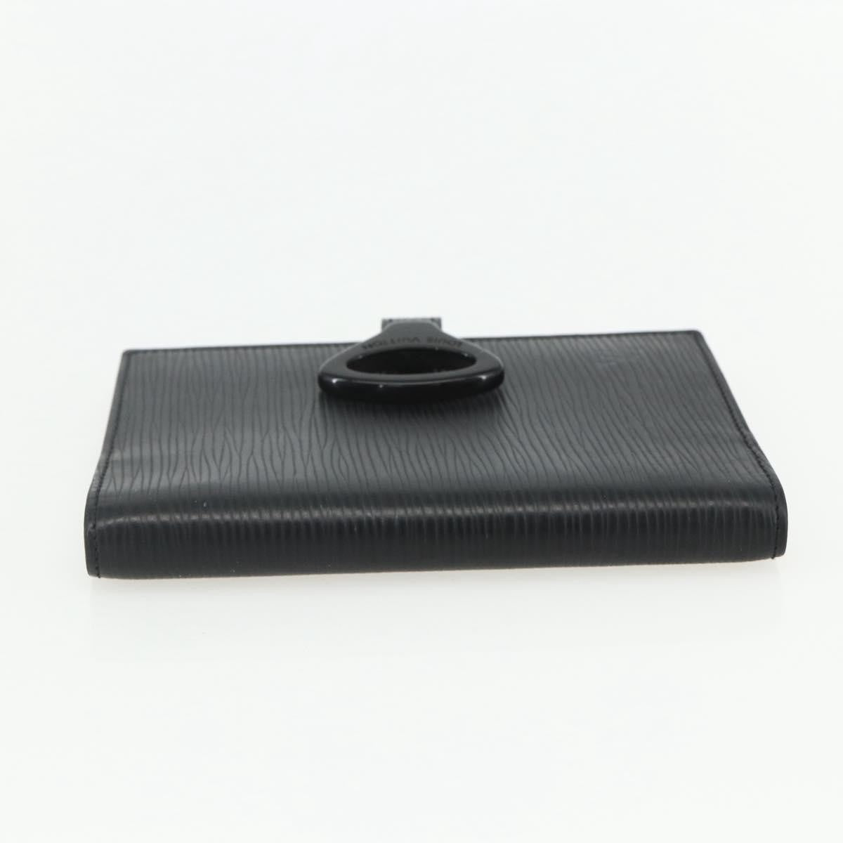 Louis Vuitton Agenda Cover Epi Leather, BLACK, LEATHER, Wallets