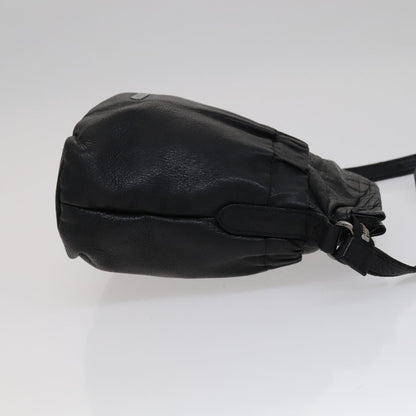 Burberry Vintage Crossbody Bag Leather, BLACK, LEATHER, Shoulder bag