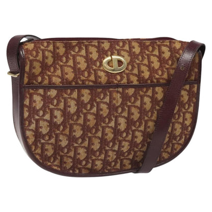 Christian Dior Vintage Trotter Shoulder Bag Canvas, RED, CANVAS, Shoulder bag