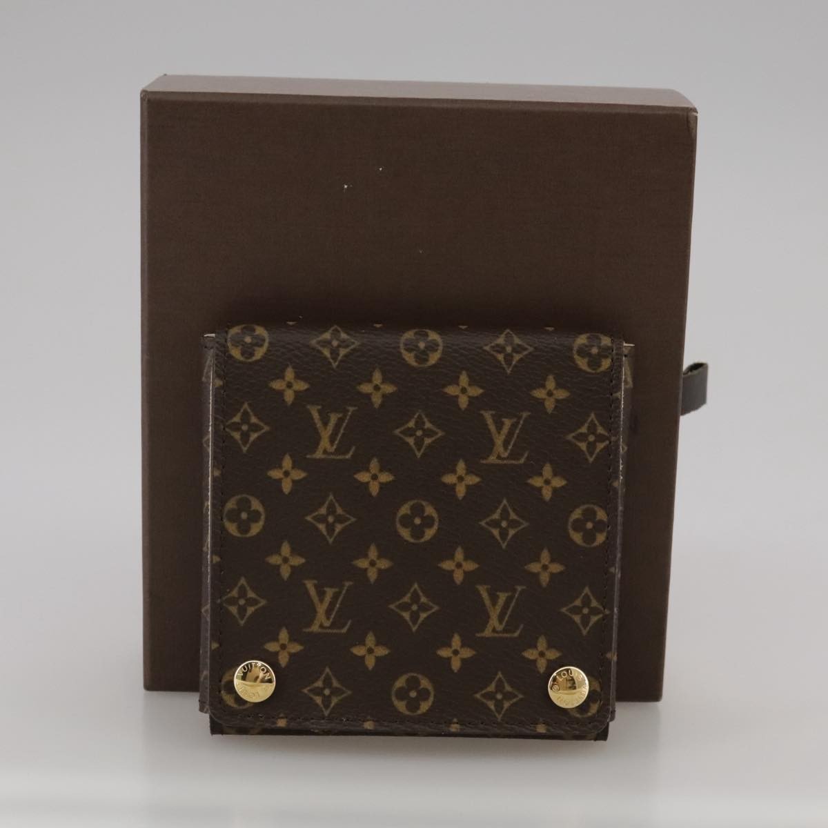 Louis Vuitton CASE JEWELRY BOX Canvas, BROWN, CANVAS, Wallets