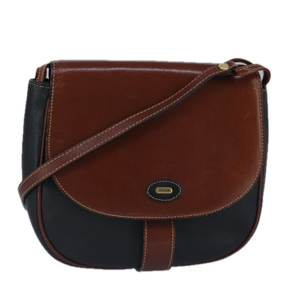 Bally Vintage Shoulder Bag Leather, Brown, Leather, Shoulder Bag