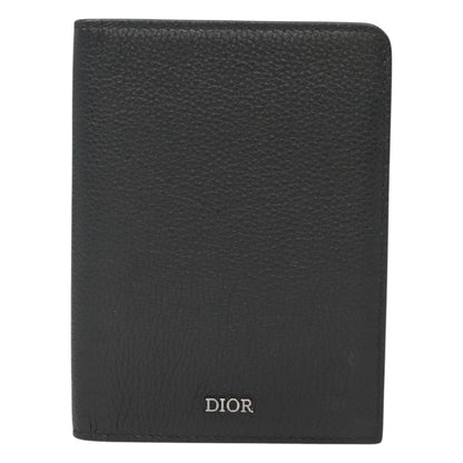 Christian Dior Bifold Card Holder Leather, BLACK, LEATHER, Card Holders