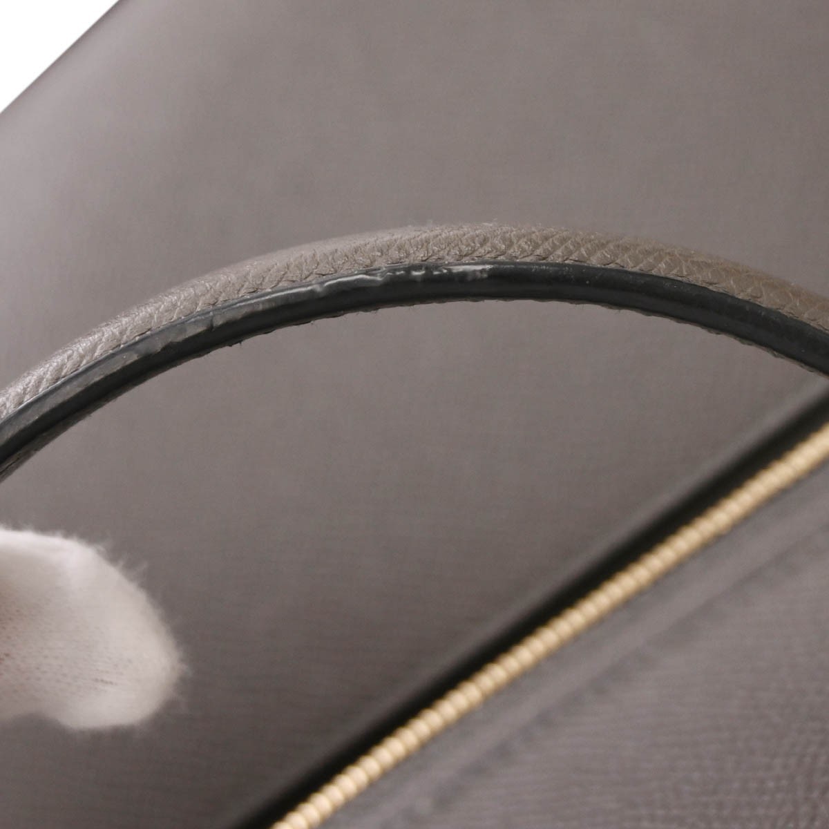 Celine Belt Bag Textured Leather, GRAY, LEATHER, Handbag