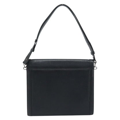 Saint Laurent Vintage Handbag Leather, BLACK, LEATHER, Handbag