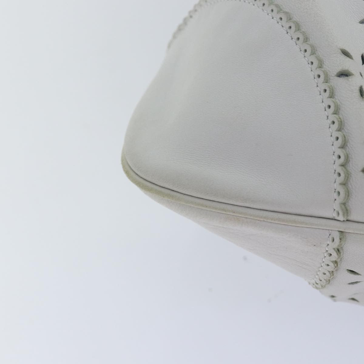 Salvatore Ferragamo Marisa Satchel Leather, WHITE, LEATHER, Handbag