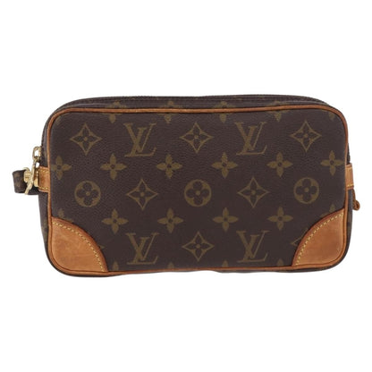 Louis Vuitton Marly Dragonne Clutch Monogram Canvas, Brown, Canvas, Clutch