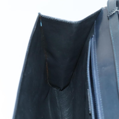 Celine Vintage Circle Logo Crossbody Bag Leather, NAVY, LEATHER, Crossbody bag