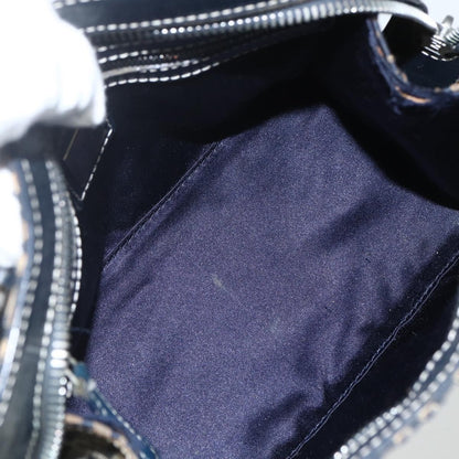 Fendi Vintage Satchel Zucchino Canvas, NAVY, CANVAS, Handbag