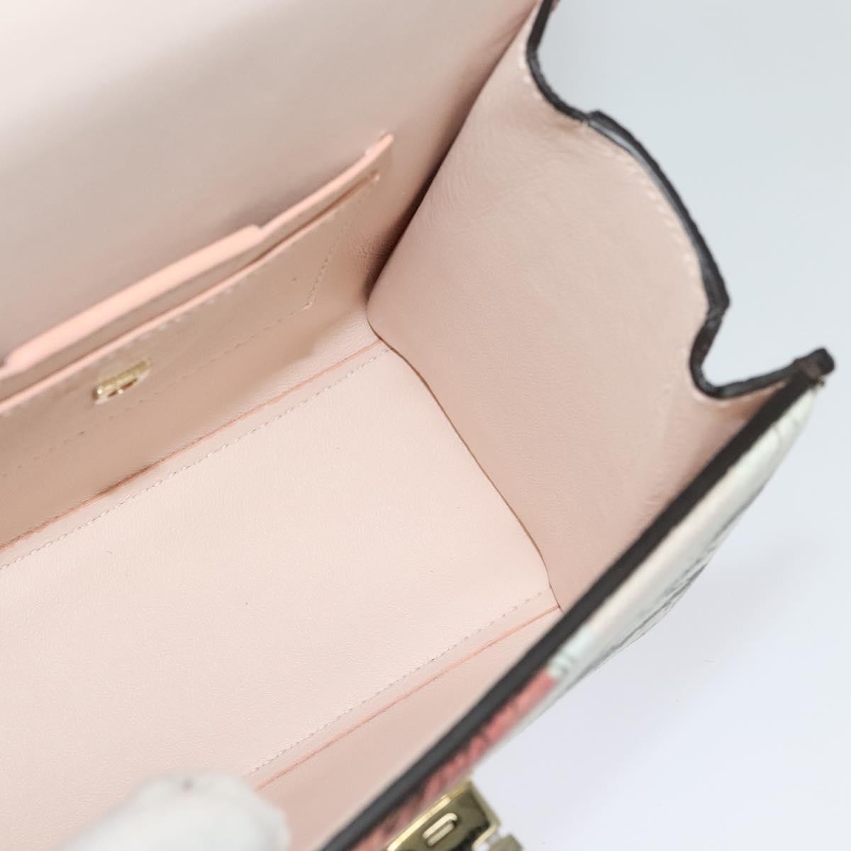 Salvatore Ferragamo Boxyz Top Handle Bag Printed Leather, PINK, LEATHER, Shoulder bag