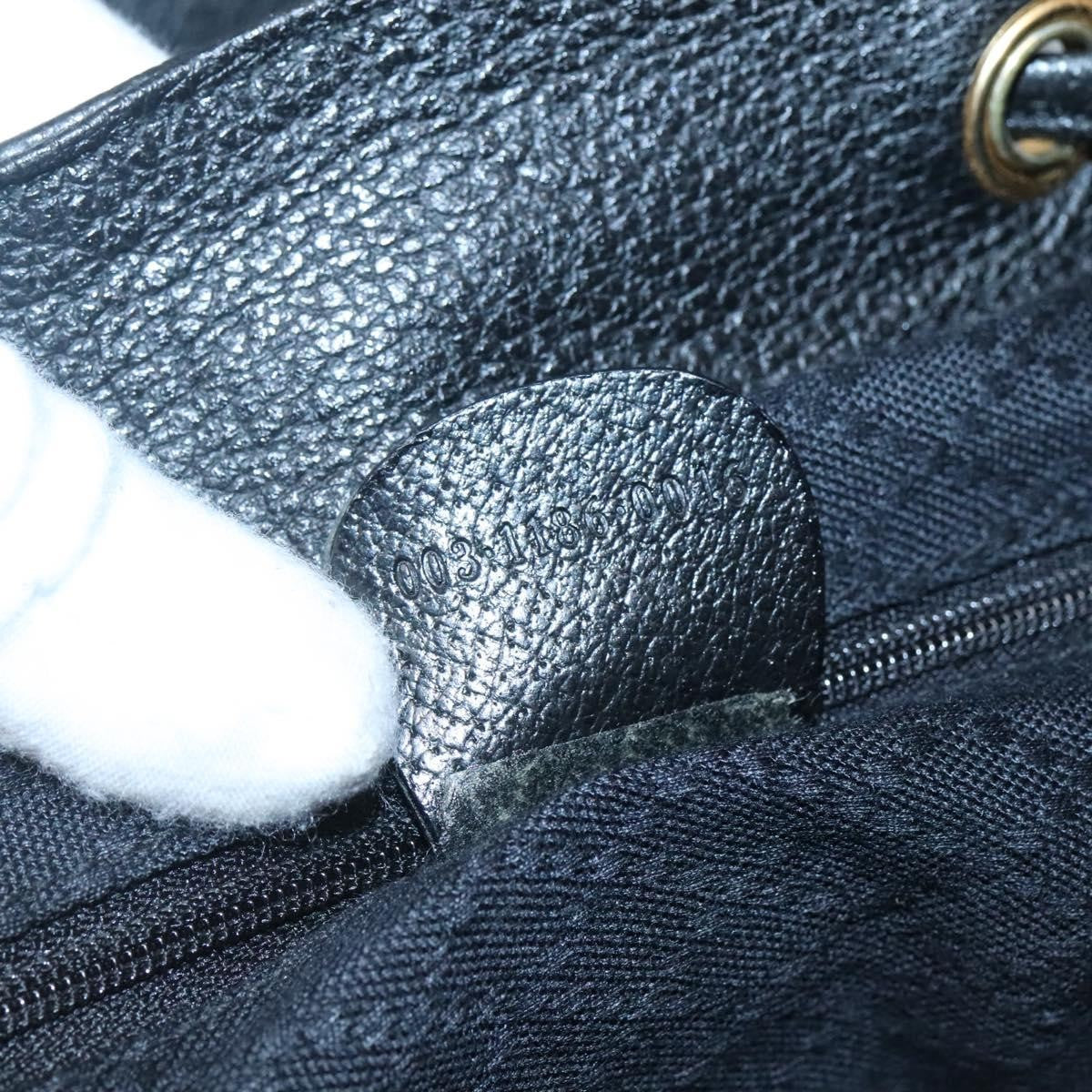 Gucci Vintage Bamboo Backpack Suede and Leather, Black, Suede, Backpack