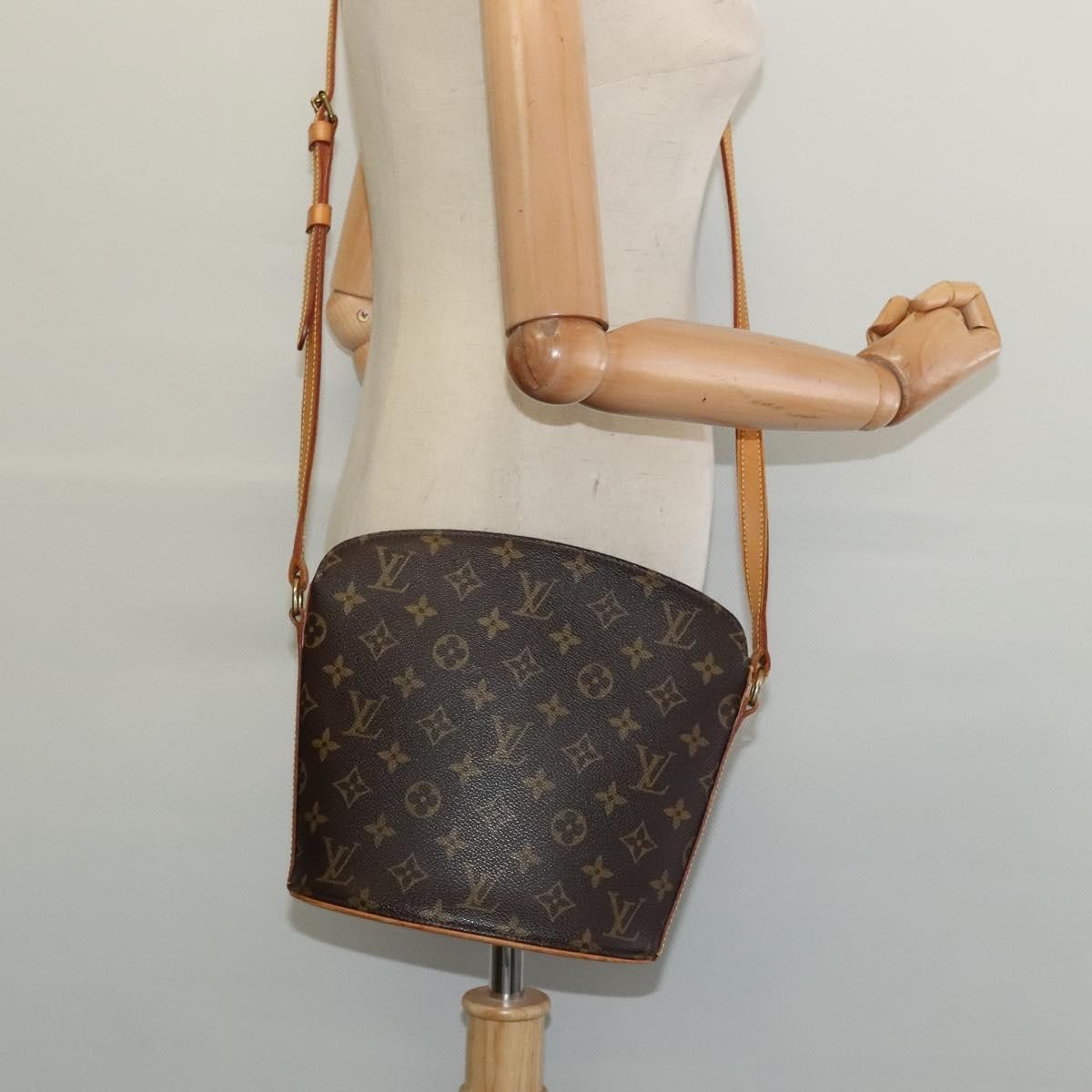 Louis Vuitton Drouot Handbag Monogram Canvas, BROWN, CANVAS, Handbag