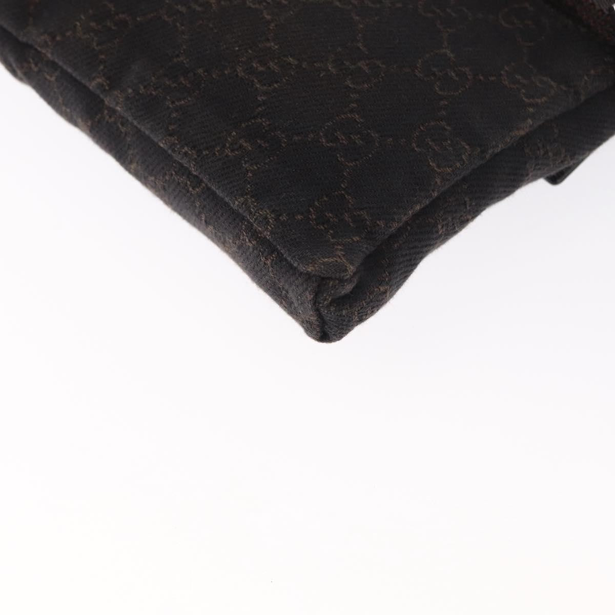 Gucci Vintage Double Belt Bag GG Canvas with Leather, BROWN, CANVAS, Clutche & pouche