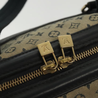 Louis Vuitton Josephine Handbag Mini Lin, BLUE, CANVAS, Handbag