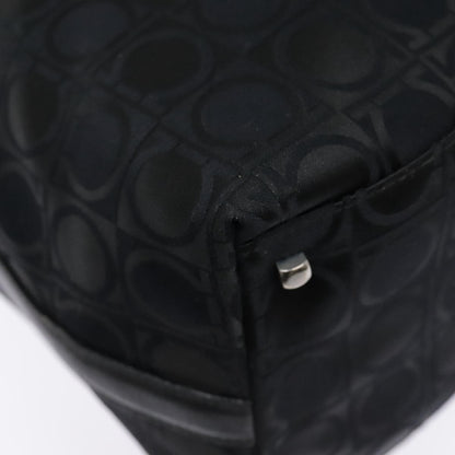 Salvatore Ferragamo Gancini Shoulder Bag Nylon, BLACK, NYLON, Shoulder bag