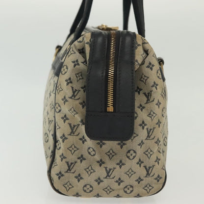 Louis Vuitton Josephine Handbag Mini Lin, BLUE, CANVAS, Handbag