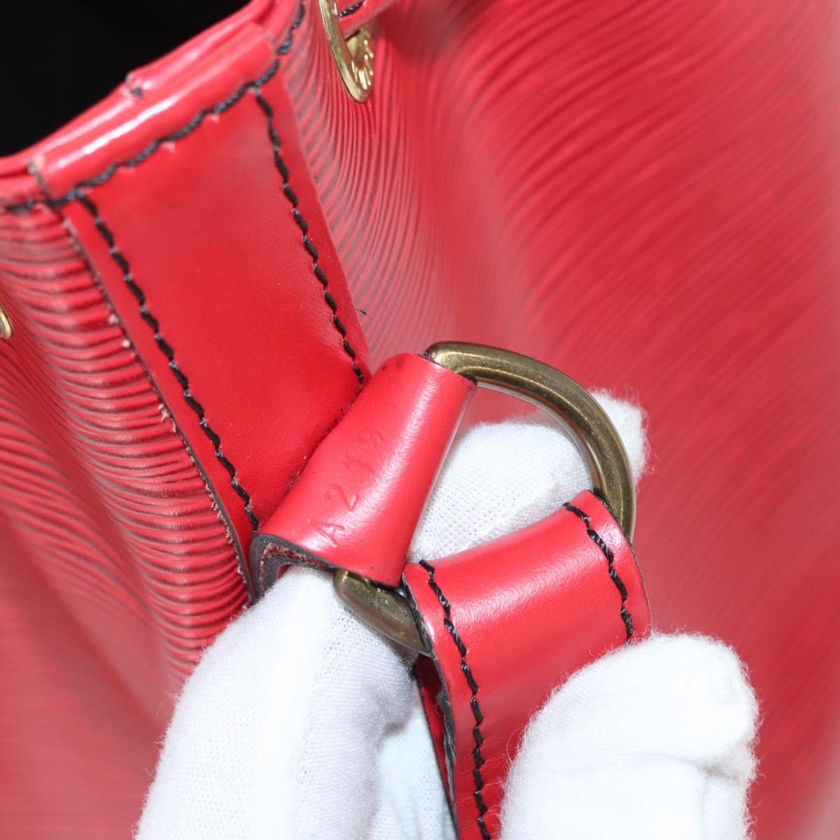 Louis Vuitton Petit Noe NM Handbag Epi Leather, RED, LEATHER, Shoulder bag