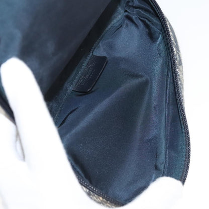 Christian Dior Saddle Zip Pouch Diorissimo Canvas, NAVY, CANVAS, Clutche & pouche