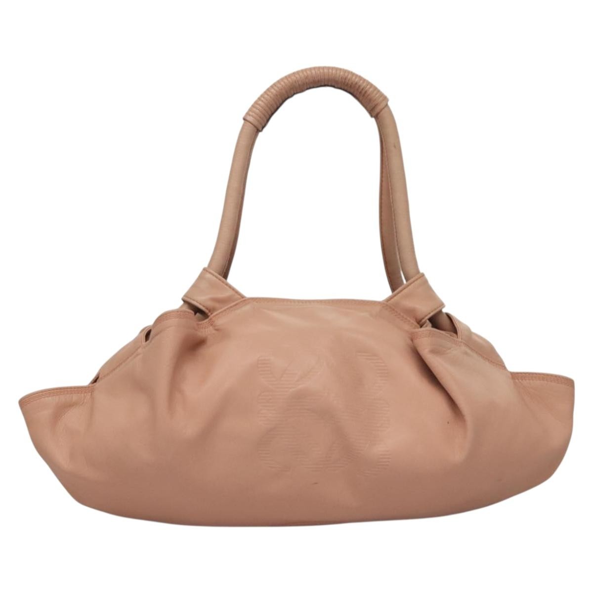 Loewe Anagram Logo Nappa Aire Hand Bag Leather, PINK, LEATHER, Handbag