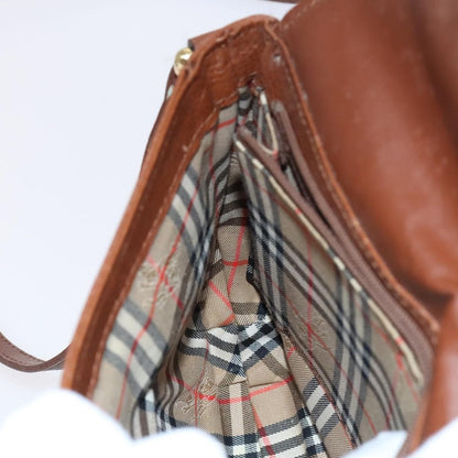 Burberry Flap Shoulder Bag Leather, BROWN, LEATHER, Shoulder bag