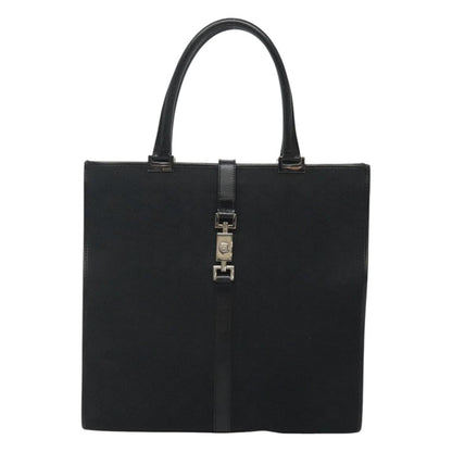 "Gucci Vintage Jackie Tote Canvas, Leather", BLACK, CANVAS, Tote bag