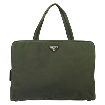 Prada Vintage Zip Handbag Tessuto, GREEN, NYLON, Handbag