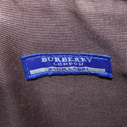 Burberry Nova Check Blue Label Canvas, Gray, Nylon, Shoulder Bag