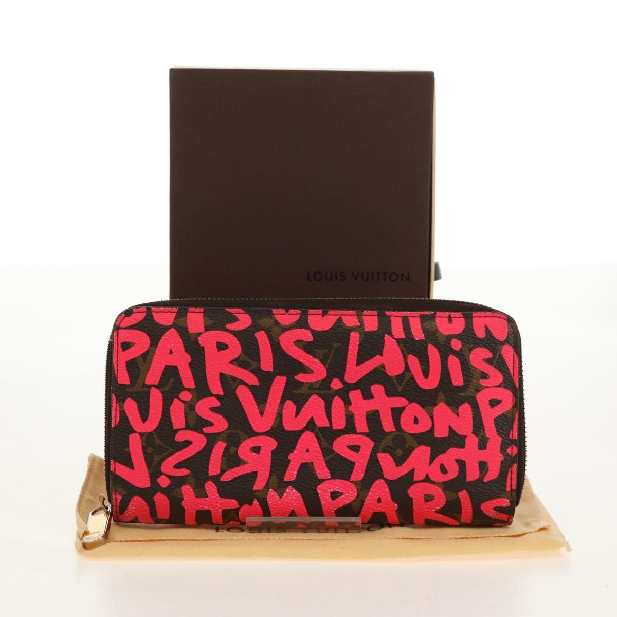 Louis Vuitton Zippy Wallet NM Monogram Graffiti, PINK, CANVAS, Wallets