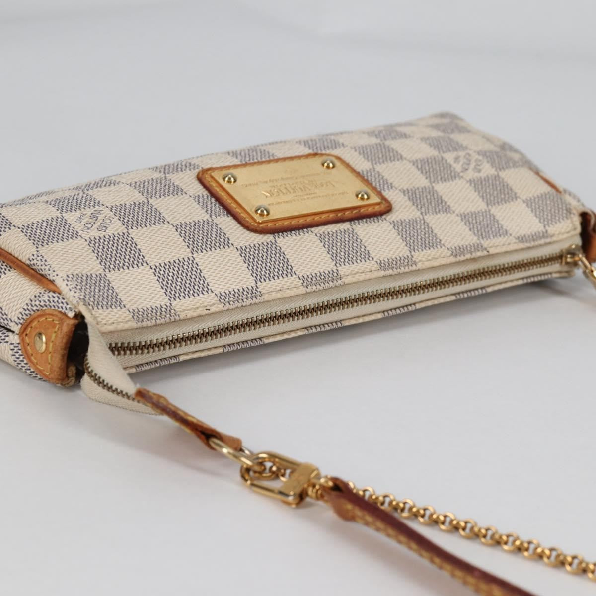 Louis Vuitton Eva Handbag Damier, WHITE, CANVAS, Shoulder bag