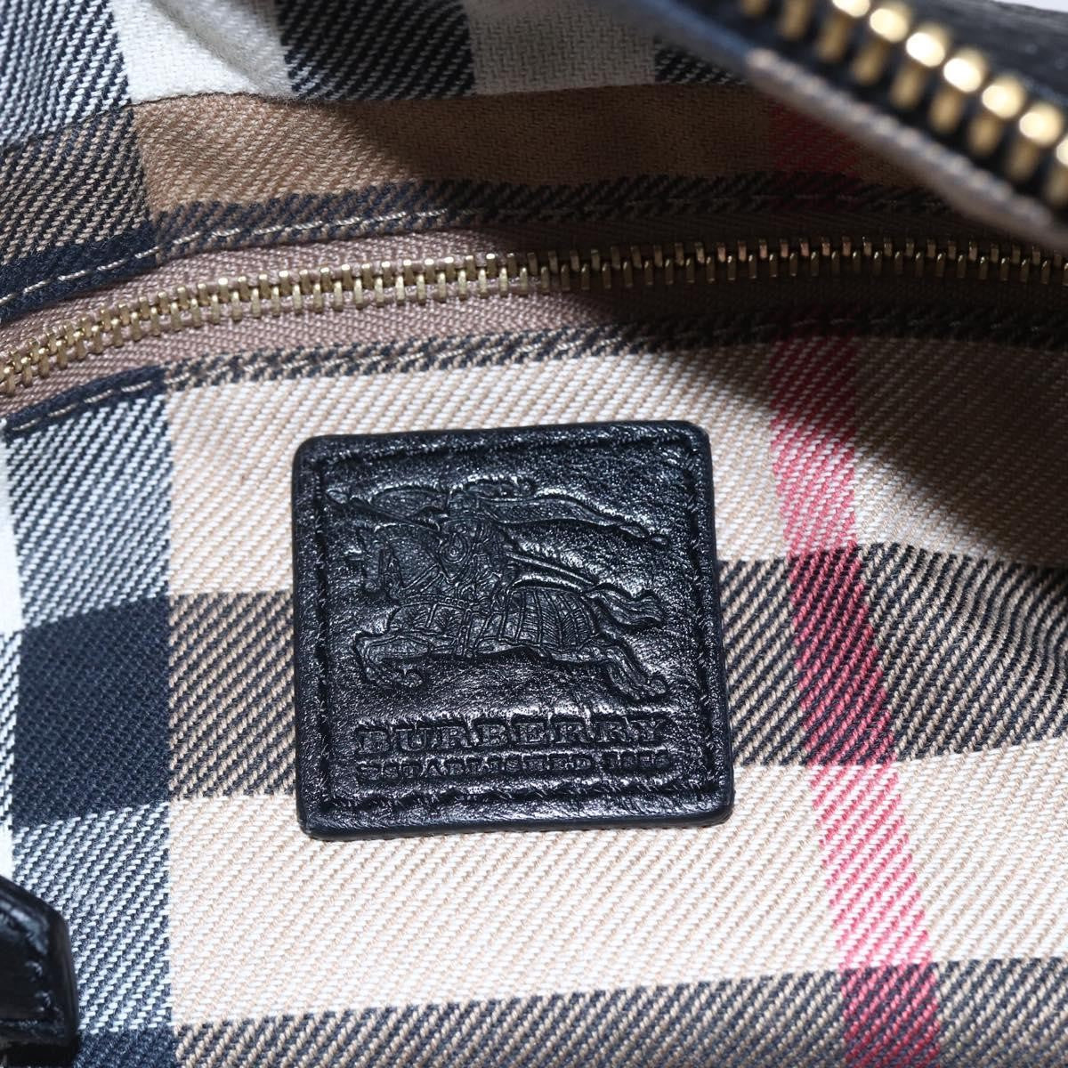 Burberry Vintage Shoulder Bag Leather, BLACK, LEATHER, Shoulder bag
