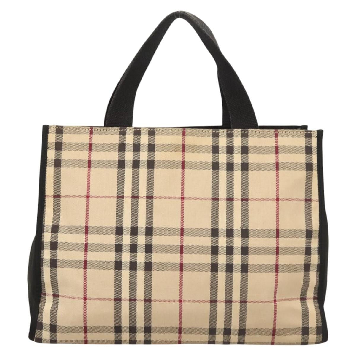 Burberry Nova Check Tote canvas check pattern, BEIGE, CANVAS, Tote bag