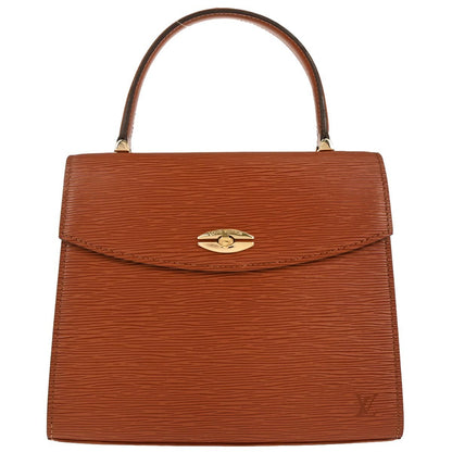 Louis Vuitton Malesherbes Handbag Epi Leather, BROWN, LEATHER, Handbag